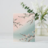 淡いピンクの桜の花 サクラの枝 ポストカード (スタンド正面)