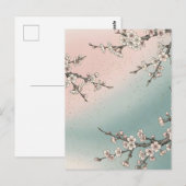 淡いピンクの桜の花 サクラの枝 ポストカード (正面/裏面)