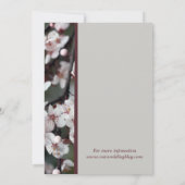 淡いピンクの梅の開花結婚式招待状 招待状 (裏面)