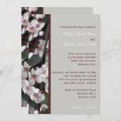 淡いピンクの梅の開花結婚式招待状 招待状 (正面/裏面)