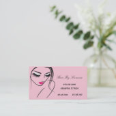 淡いピンクの毛、ネイル、構造の名刺 名刺 (スタンド正面)