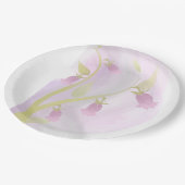 淡いピンクの水彩ウォッシュペーパープレート ペーパープレート (アングル)