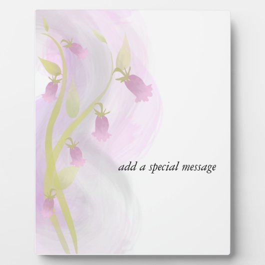 淡いピンクの水彩ウォッシュ フォトプラーク (正面)