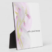 淡いピンクの水彩ウォッシュ フォトプラーク (側面)