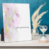 淡いピンクの水彩ウォッシュ フォトプラーク (側面)