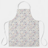 淡いピンクの水彩模様 エプロン (正面)