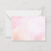 淡いピンクの水彩花の赤ちゃんシャワー感謝していよよ ノートカード (裏面)