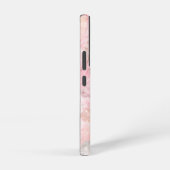 淡いピンクの水彩花柄 SAMSUNG GALAXYケース (右側面)