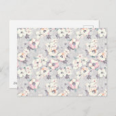 淡いピンクの水色パターン シーズンポストカード (正面/裏面)