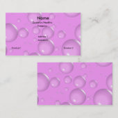 淡いピンクの泡 名刺 (正面/裏面)