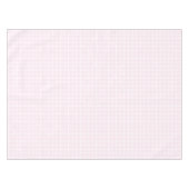 淡いピンクの白い四角形のグリッドパターン テーブルクロス (正面(横))