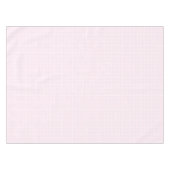 淡いピンクの白い四角形のグリッドパターン テーブルクロス (正面(横))