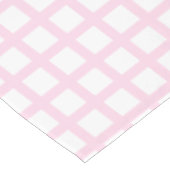 淡いピンクの白い四角形のグリッドパターン テーブルクロス (アングル)