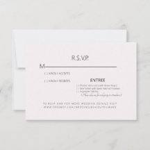 淡いピンクの結婚式RSVPカード