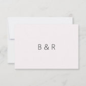 淡いピンクの結婚式RSVPカード 出欠カード (裏面)