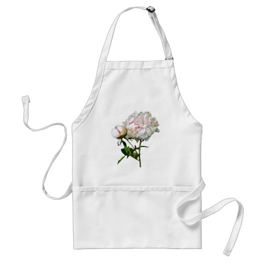 淡いピンクの芍薬とつぼみ スタンダードエプロン (正面)