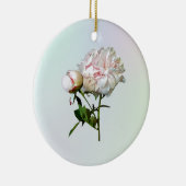 淡いピンクの芍薬と蕾 セラミックオーナメント (右)