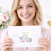 淡いピンクの芍薬の花 18歳の誕生日 スクエアシール