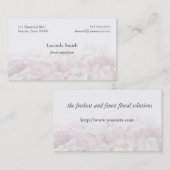 淡いピンクの花は名刺衰退します 名刺 (正面/裏面)