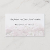 淡いピンクの花は名刺衰退します 名刺 (裏面)