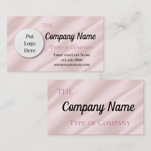 淡いピンクの花色 名刺 (正面/裏面)