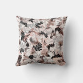 淡いピンクの、茶色の黒 クッション (裏面)