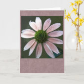 淡いピンクのechinacea カード (黄色い花)