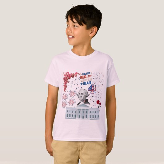 淡いピンクのGlory Under the Stars Tシャツ (正面フル)