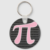淡いピンクのPi記号 キーホルダー (正面)