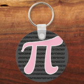 淡いピンクのPi記号 キーホルダー (正面)