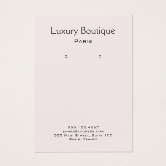 淡いピンクミニマル色のジュエリーイヤリングディスプレイ (正面)