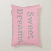 淡いピンク及び灰色甘美な夢の枕- アクセントクッション (正面(垂直))