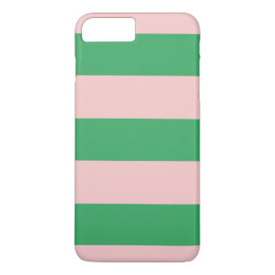 淡いピンク及び緑のストライプ iPhone 8 PLUS/7 PLUSケース