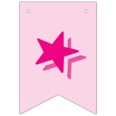 淡いピンク数々の色☆幸☆誕生日☆標識 バンティングフラッグ (第1の旗)