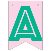 淡いピンク数々の色☆幸☆誕生日☆標識 バンティングフラッグ (第3の旗)