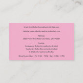 淡いピンク緑の青いメディカルクロッグユニフォーム 名刺 (裏面)