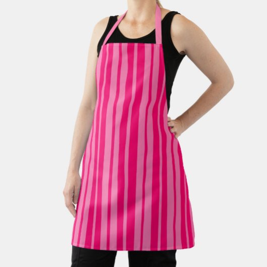 淡いピンク色のパタスタイリッシューンストライプデザイン エプロン