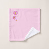 淡いピンク色の素敵なピンクの花 バスタオルセット (ウォッシュタオル)