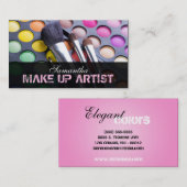 淡いピンク芸術家のパレットの名刺を構成して下さい 名刺 (正面/裏面)