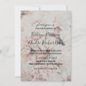淡いピンク·カーネーショ結婚ンズ 招待状 (正面)