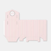 淡いピンク、白ストライプ色モノグラ結婚ム フェイバーボックス (折り畳みなし)