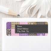 淡いピンク、紫、およびタウペキルテッドルック ラベル (インサイチュ)