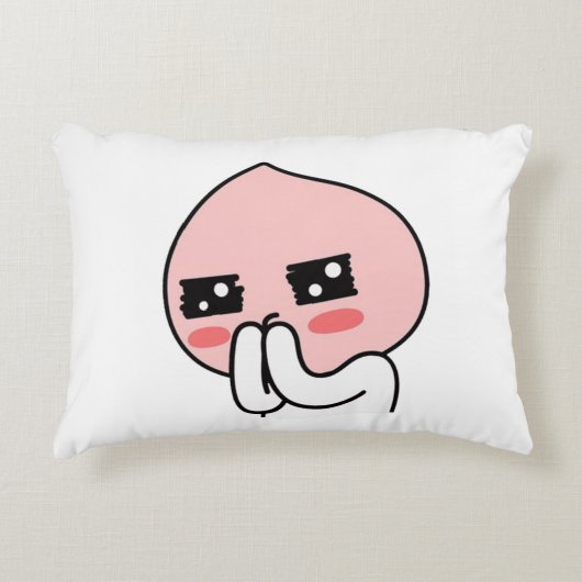 淡いピーチ アクセントクッション (正面)
