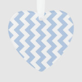 淡いブルーおよび白いジグザグ形 オーナメント (正面)