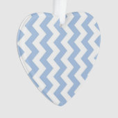 淡いブルーおよび白いジグザグ形 オーナメント (正面)