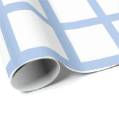 淡いブルーおよび白い四角の包装紙 ラッピングペーパー (ロールコーナー)
