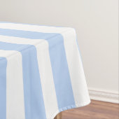 淡いブルーおよび白のストライプパターン テーブルクロス (インサイチュ)