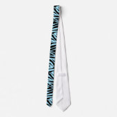 淡いブルーおよび黒いシマウマ ネクタイ (裏面)