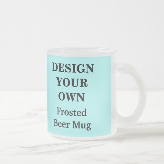淡いブルーのあなた自身のビールのジョッキを-設計して下さい フロストグラスマグカップ (右)