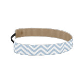 淡いブルーのグランジな織り目加工のシェブロン アスレチックヘッドバンド (左)